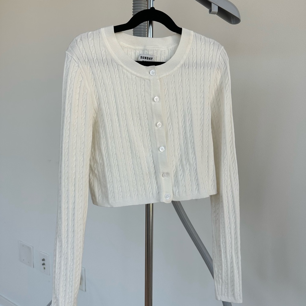 Sunday Best Cardigan in White XS